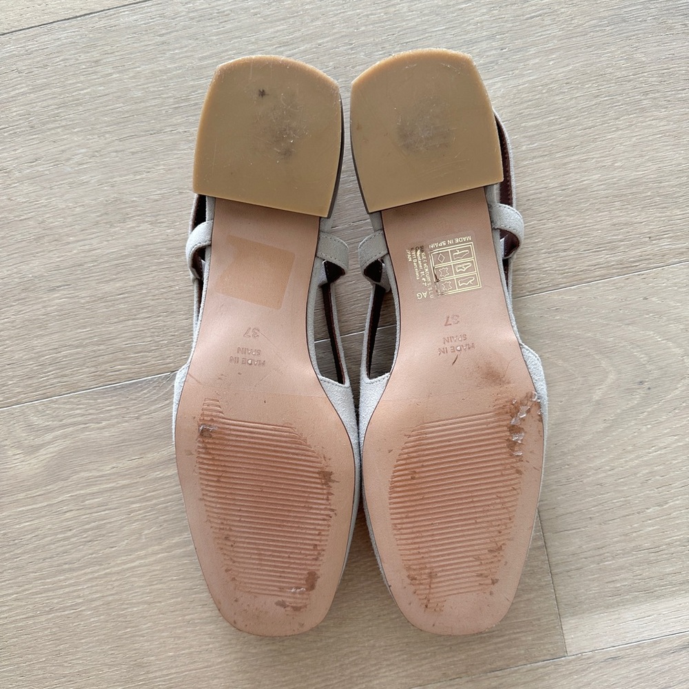 Alohas Holly Beige Suede Slingback ballerinas size 37 EU/6.5 US - Picture 14 of 15